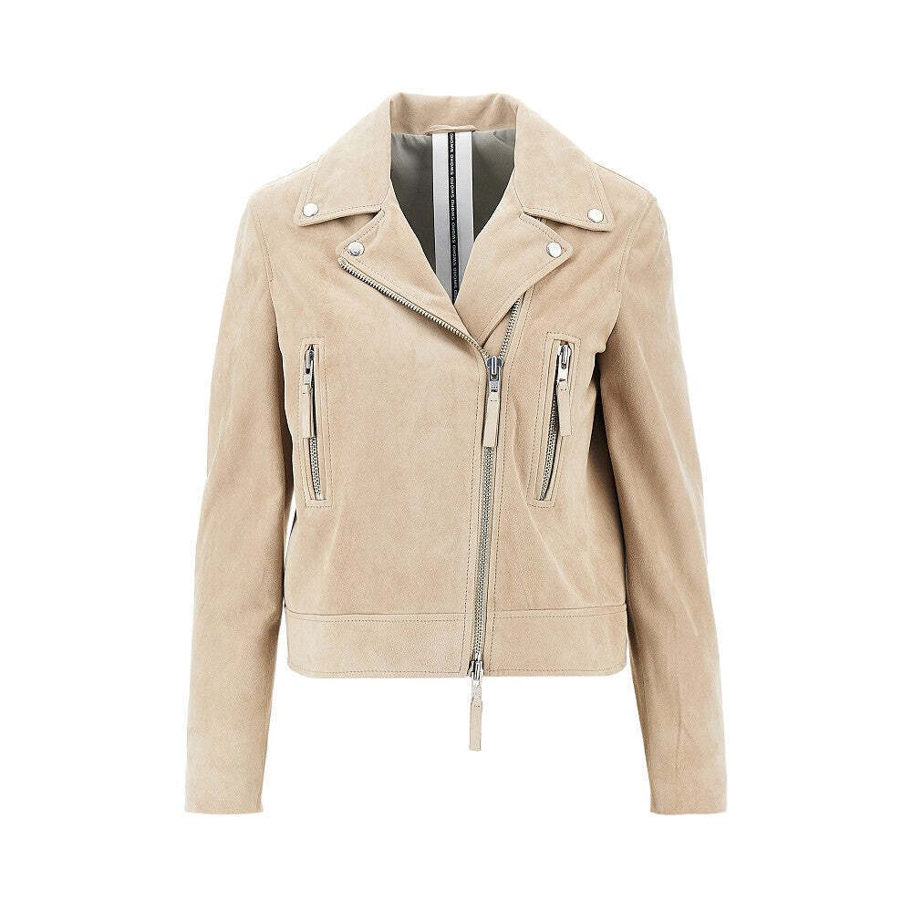 Sword Suede Leather Biker Jacket
